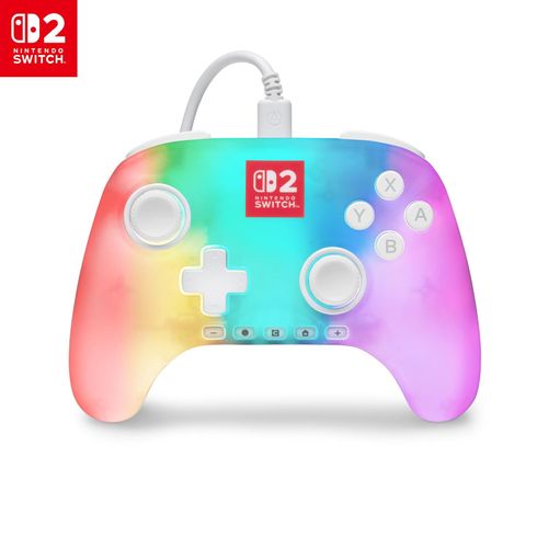 Accesorio PowerA Nintendo Switch 2 control alámbrico Lumectra White