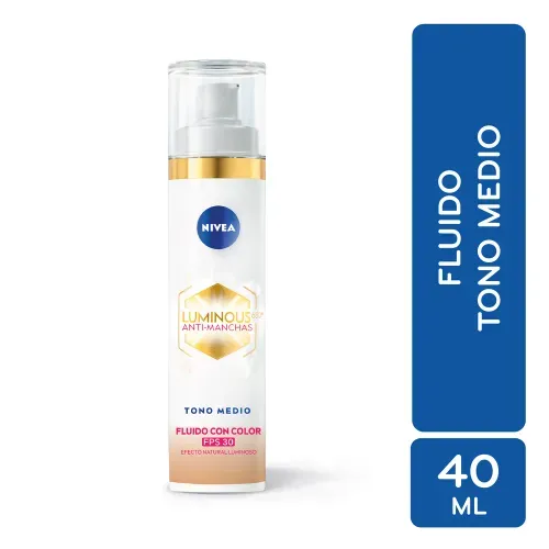 Crema Nivea luminous anti manchas tono medio 30 fps - 40 ml
