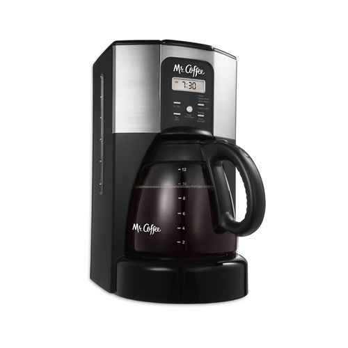 Cafetera Mr.Coffee programable - 12 tazas - jarra de vidrio filtración de agua apagado automático