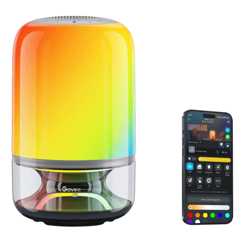 Lámpara Inteligente con Sonido Govee table lamp 2 Pro H6020 JBL luz RGB y control por App