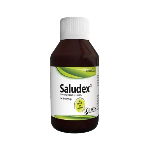 Jarabe Saludex con sabor a banano - 120 ml