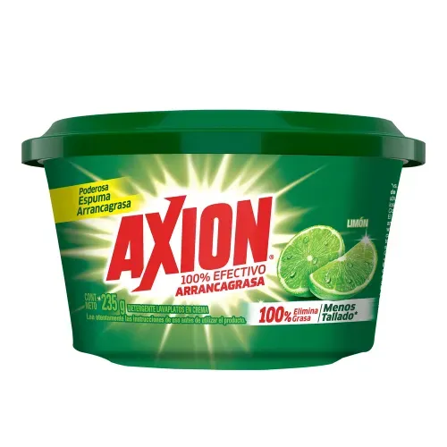 Lavaplatos Axion Limón En Pasta, Arrancagrasa - 235g
