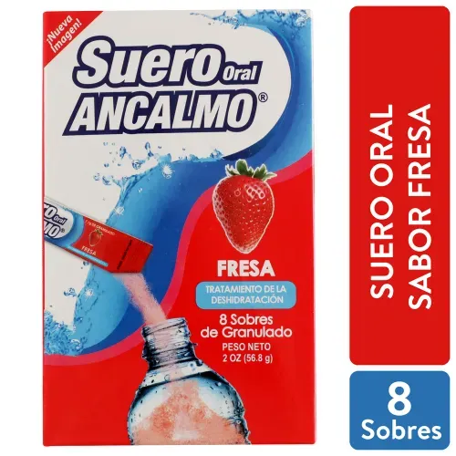 Suero Ancalmo Sabor Fresa 8 unidades