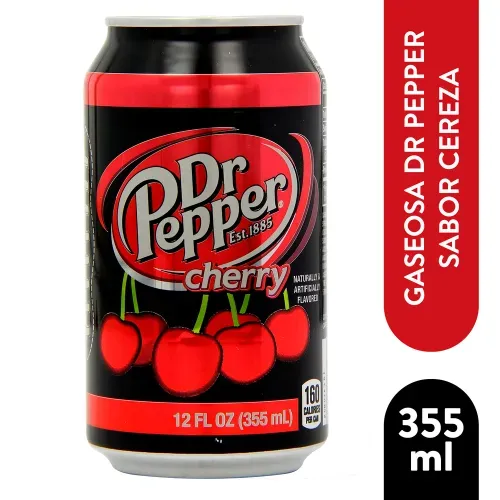 Bebida Dr Pepper Cereza 355ml