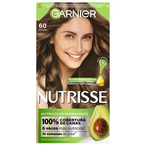 Tinte para Cabello Garnier Nutrisse Tono 60 Capuccino - 125 ml