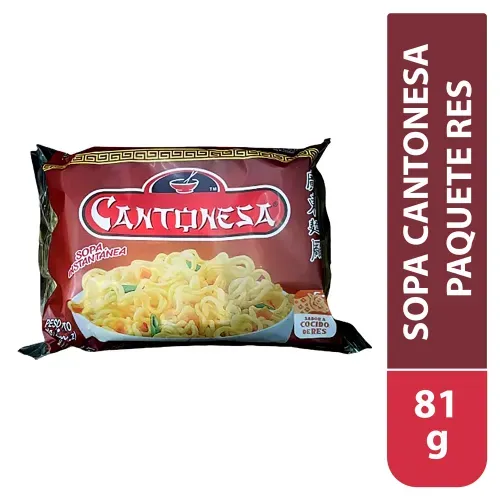 Sopa Cantonesa Res Paquete 81gr