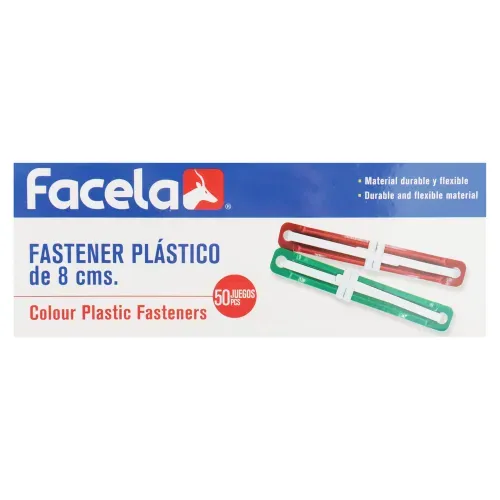 Fastener plast Facela colores - 50 uds