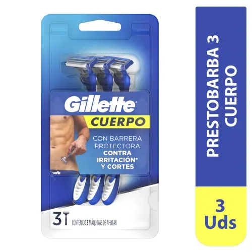 Prestobarba Gillete 3 Cuerpo - 3 Uds
