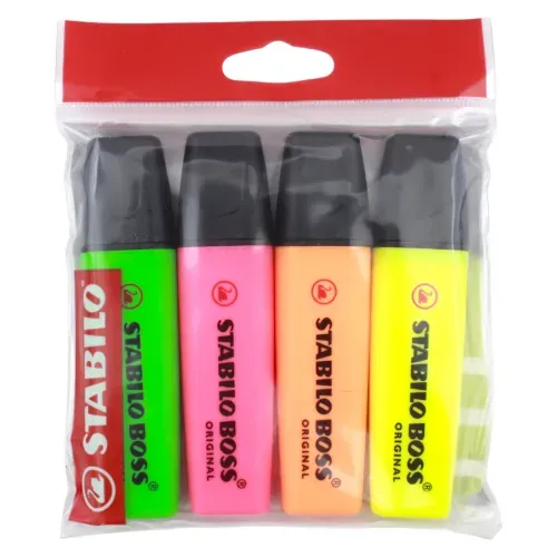 Marcadores Stabilo fluorecestes colores variados - 4 uds