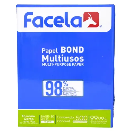 Papel Bond Tamano Carta Facela