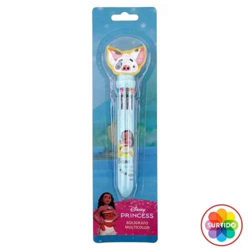 Bolígrafo Moana retractil 10 colores