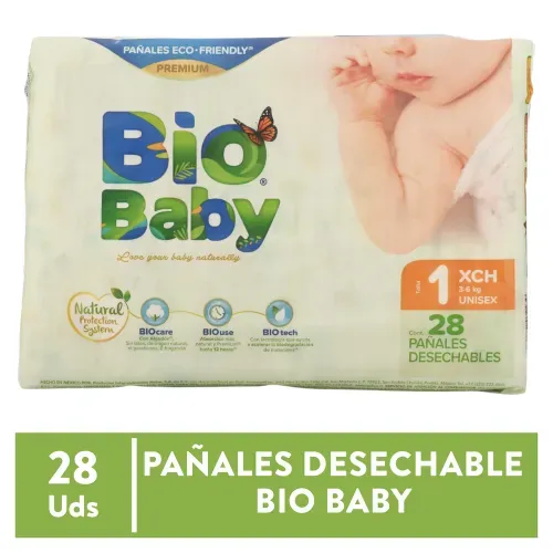 Pañales - Etapa 7 Bio Baby Panal Bebe Bio Baby Talla 1peq - 28 Unidades