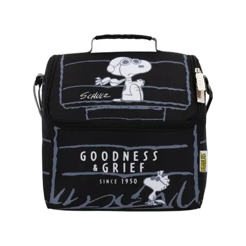 Lonchera Infantil Casa Snoopy Negra