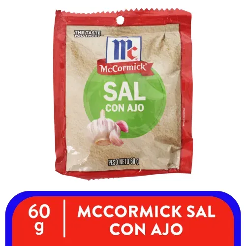 Sal con ajo McCormick Refill pack - 60 g
