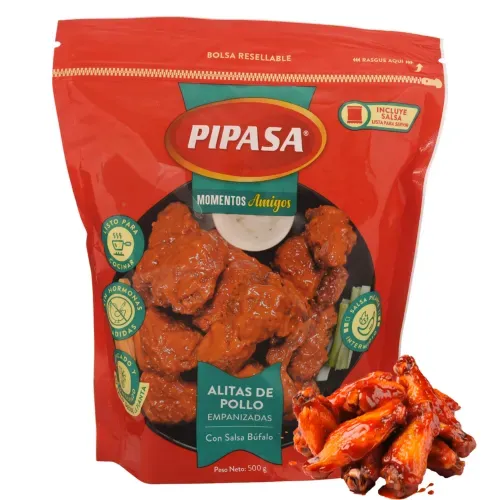 Alitas Pipasa Empanizadas Salsa Bufalo 500 gr