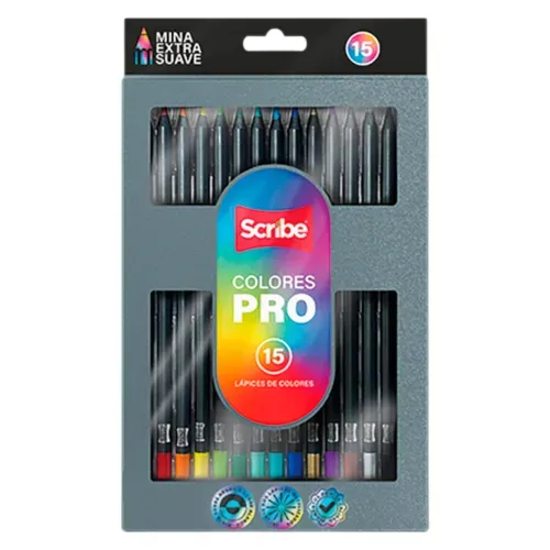 Lapiz Color Scr Pro 15largo Red