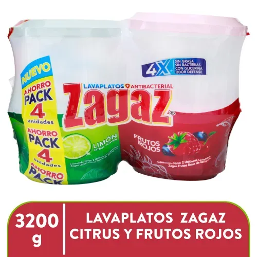 Lavaplatos Zagaz 4pack Lifrt 3200g