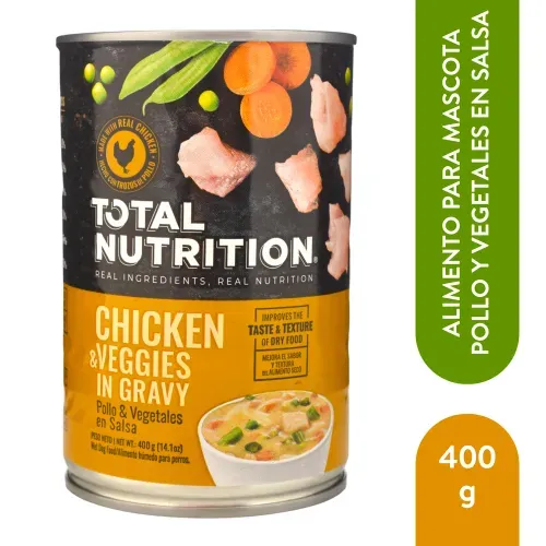 Pollo y vegetales Total Nutrition en salsa lata -400 g