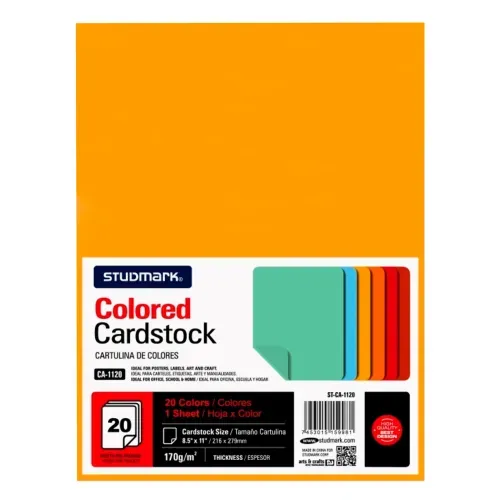 Cartulina Colores Studmark 20h Carta