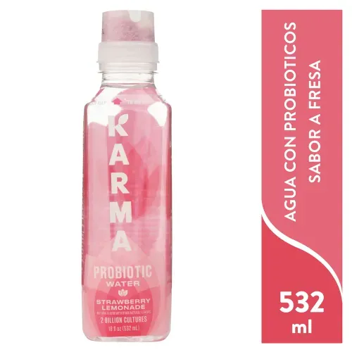Agua Probioticos y Vitaminas Karma sabor fresa - 532 ml