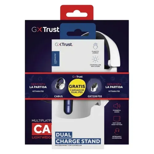 Kit Gamer Trust Blanco Headset Cargador