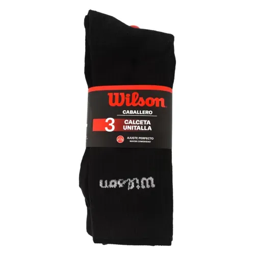 Pack 3 Calceta Wilson Caballero Negro Sin Felpa Modelo:B5835