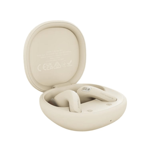 Audífono Inalámbrico HiFuture FlyBuds4 ANC Bluetooth Cancelación Activa de Ruido Beige