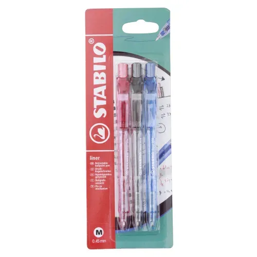 Boligrafo Retractil Stabilo Liner 3U