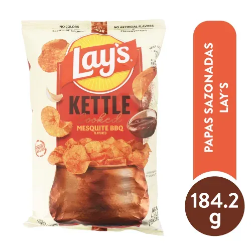 Papas Lay's kettle cooked sabor barbacoa - 184 g