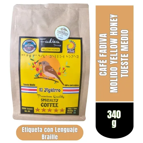 Café de Especialidad Fadiva Tarrazú Molido Yellow Honey - 340 g