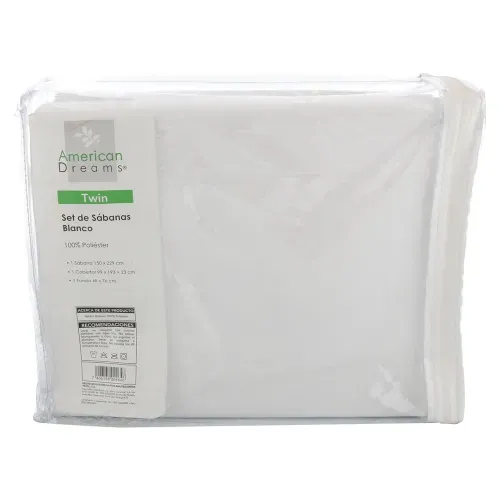 Sábanas American Dream individual color blanca