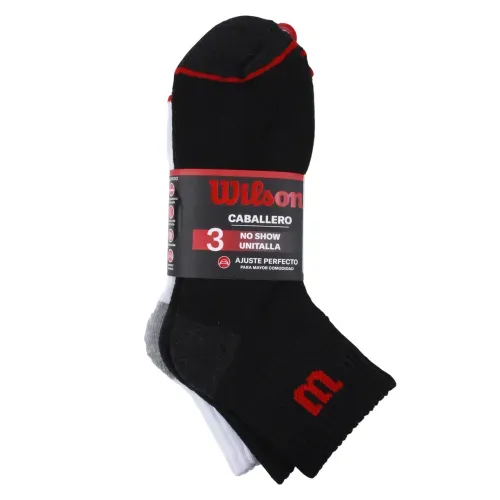 Pack 3 Medias Quarter Wilson Caballero Multicolor Afelpado Modelo:B5846