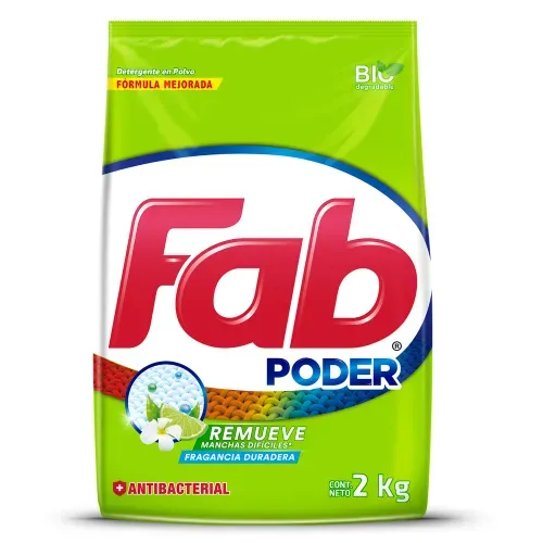 Detegente en polvo Fab Limón Verde - 2000 g