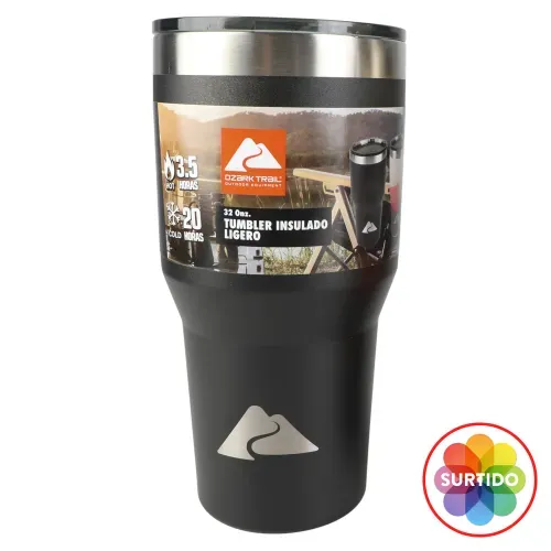 Vaso Ozark Trail insulado ligero  acero inoxidable colores surtidos con capacidad de 32 oz