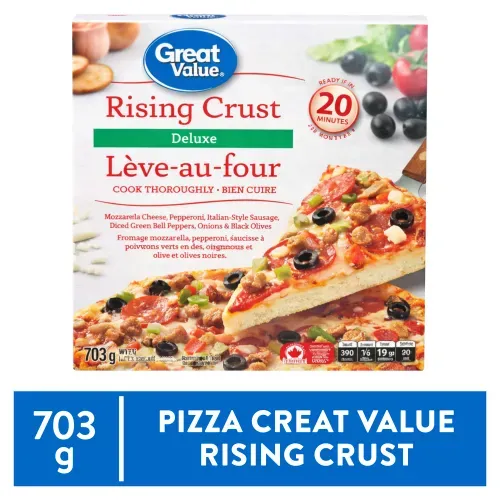 Pizza Great Value Congelada Rising Crust Deluxe - 703 g