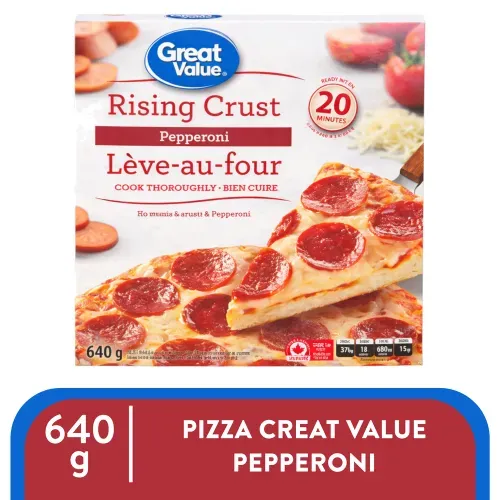 Pizza Great Value Congelada Rising Crust Pepperoni - 640 g