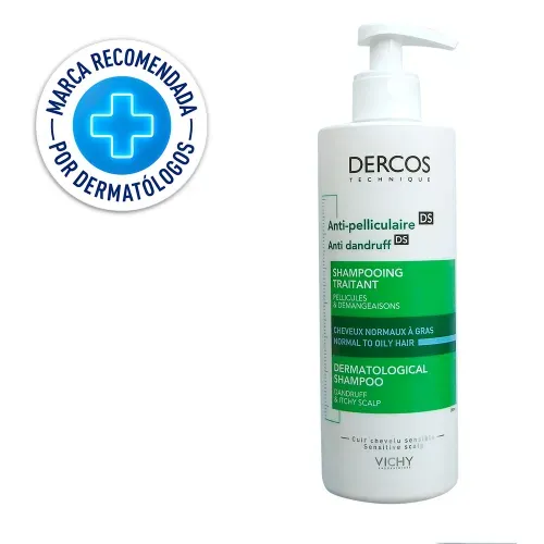 VICHY SHAMPOO ANTICASPA DERCOS DS PARA CABELLO GRASO 390ML