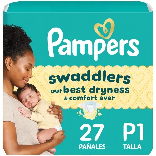 Pañales Pampers Swaddlers Talla P (2.7 Kg) Absorbentes - 27 Uds