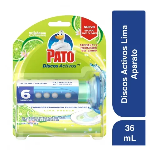 Limpiador Baños Pato Discos Activos Cítrico con Aplicador 36 ml