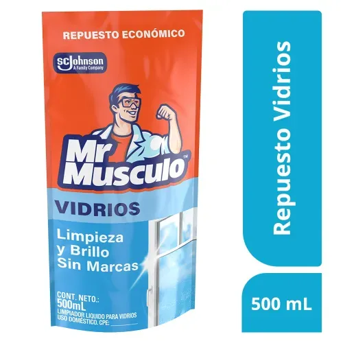 Limpiador Líquido para Vidrios Mr Músculo Repuesto - 500 ml