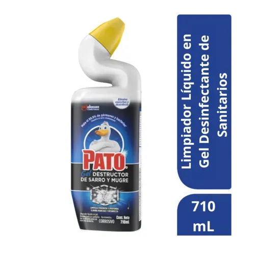 Limpiador Para Sanitarios Pato Gel Destructor de Sarro Limpieza Poderosa y Profunda - 710 ml