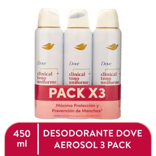 Des Dove Dama Spra Cli Ton 3pk 450ml