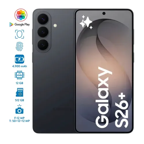 Celular Samsung Galaxy S26+ 12GB RAM y 512GB Almacenamiento, Colores Surtidos