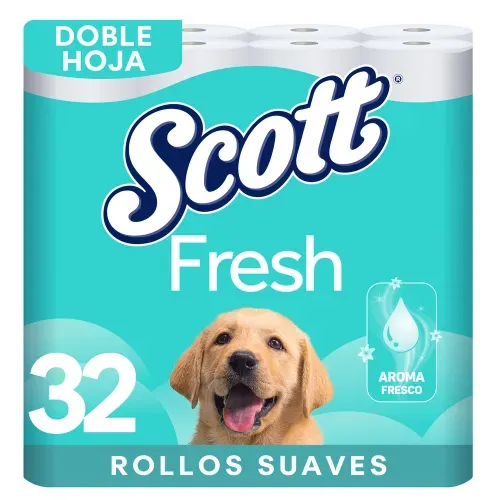 Papel Higiénico Scott Fresh Doble Hoja - 32 Rollos