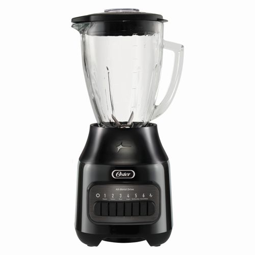 Licuadora Oster con Vaso de Vidrio Refractario Boroclass y 6 Velocidades más Pulso, Negro BLSTPEG-BPB