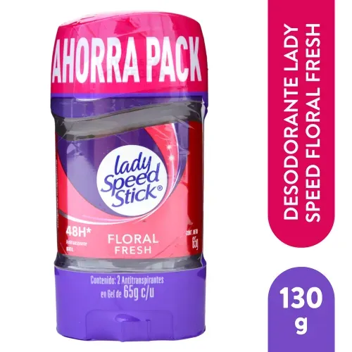 Desodorante Antitranspirante Lady Speed Stick Floral Fresh 2 Pack - 130 g