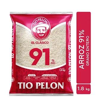 Arroz Tío Pelón 91% grano entero - 1,8 kg