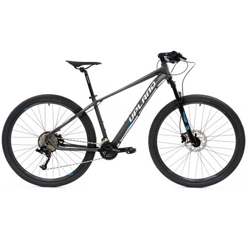 Bicicleta 29 MTB UPLAND Reaktor Gris Perla con Azul 10 Velocidades con Bloqueo