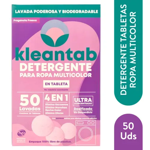 Deterg Ropa Kleantab Multi 50tabs 350gr