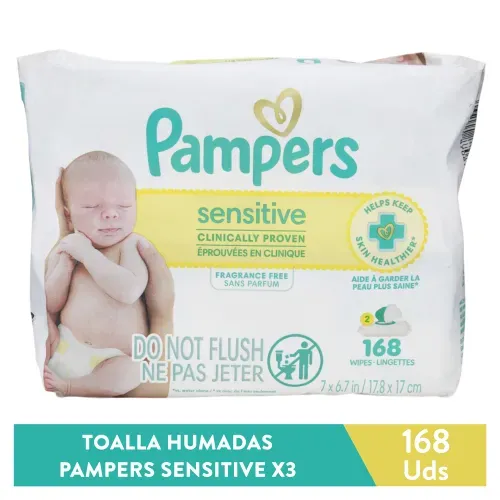 Toallitas Pampers Sensitive -168 Uds